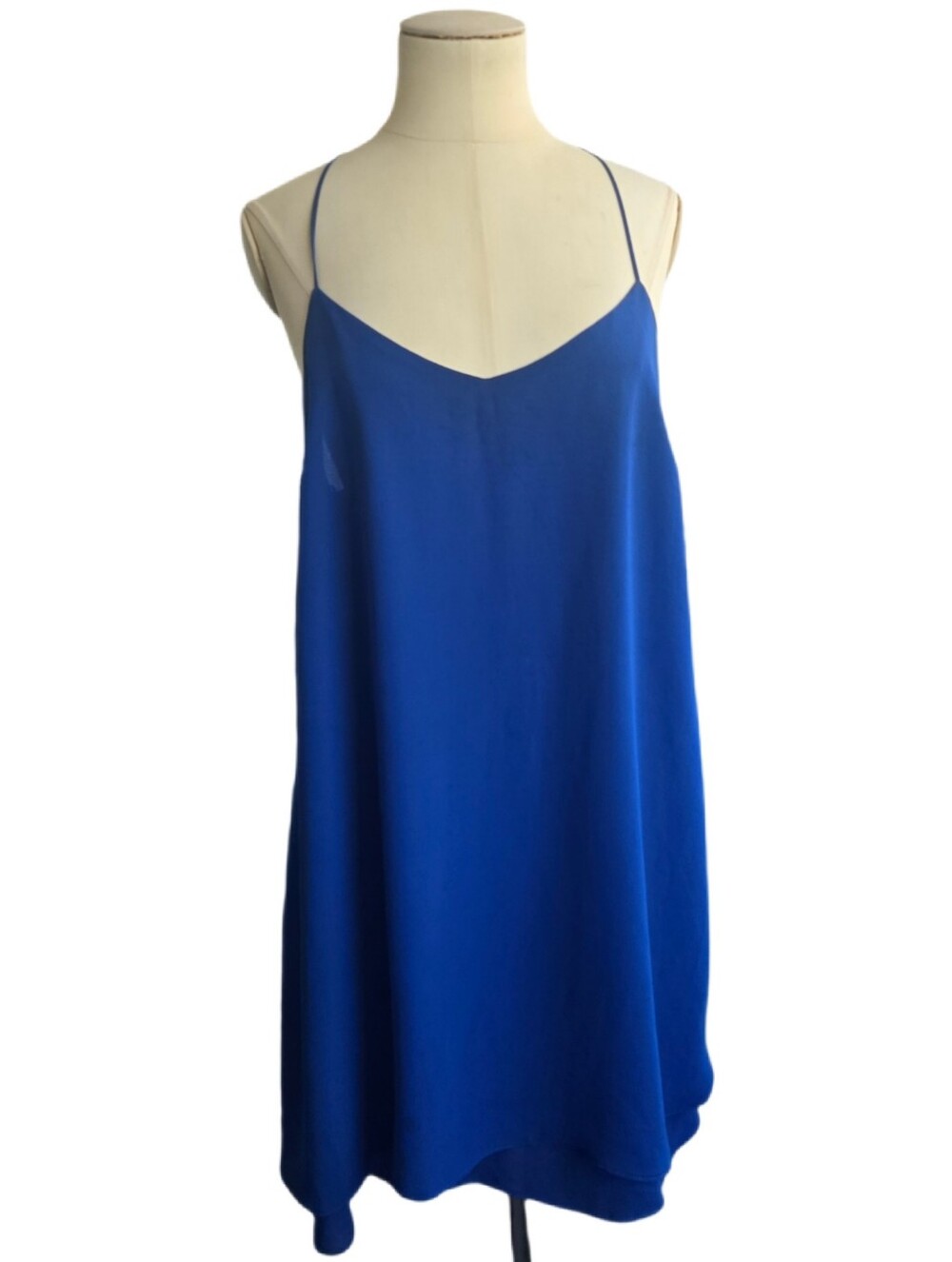 TOPSHOP Strappy Blue Chiffon Dress